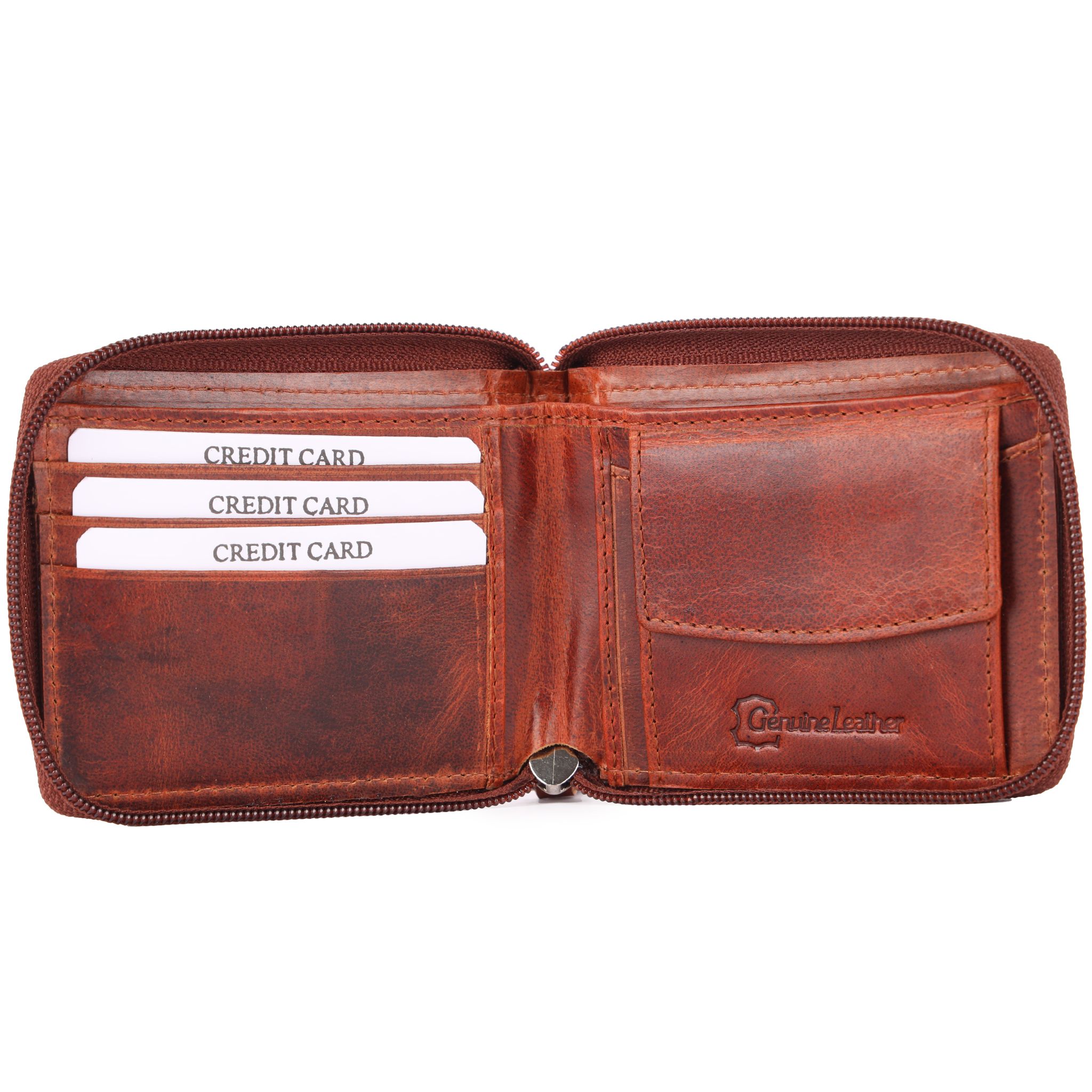 SKYN Genuine Leather Wallet for Men – Minimalist Bifold RFID Blocking Wallet with Multiple Card Slots, Cash Compartment & Gift Box view 2