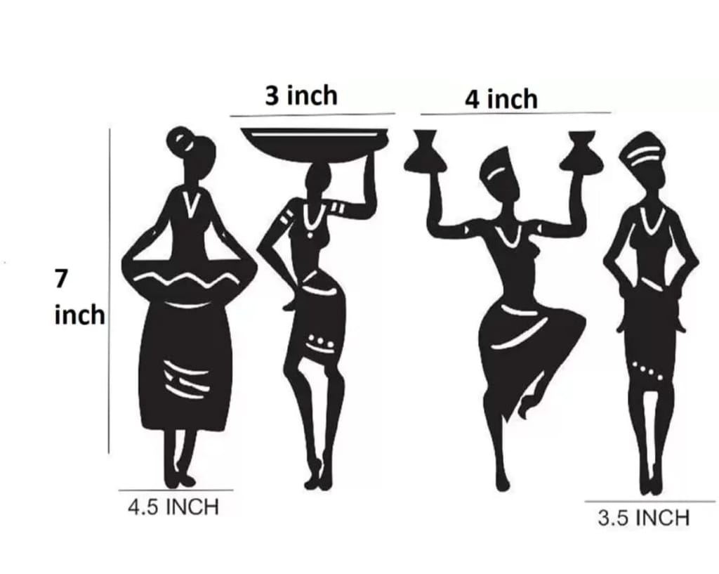 African Lady Cutout Wall Decor view 2