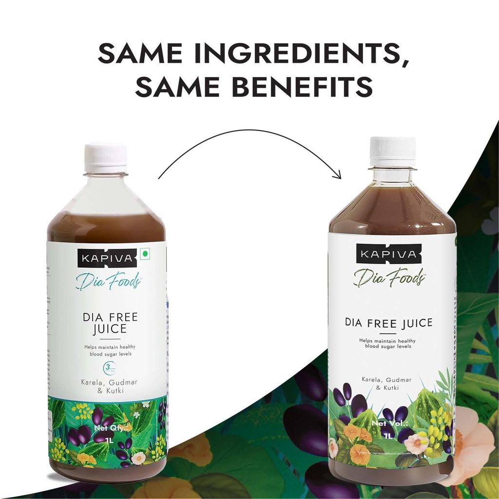 Dia Free Juice (1 L) | For Holistic Blood Sugar Care | Amla, Karela, Jamun, Guduchi & 7 More view 2