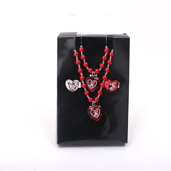 Li'l Diva Minnie Mouse Pack of 4 - 1 Necklace, 1 Bracelet and 2 Rings For Girls 3 Years and Above view 2