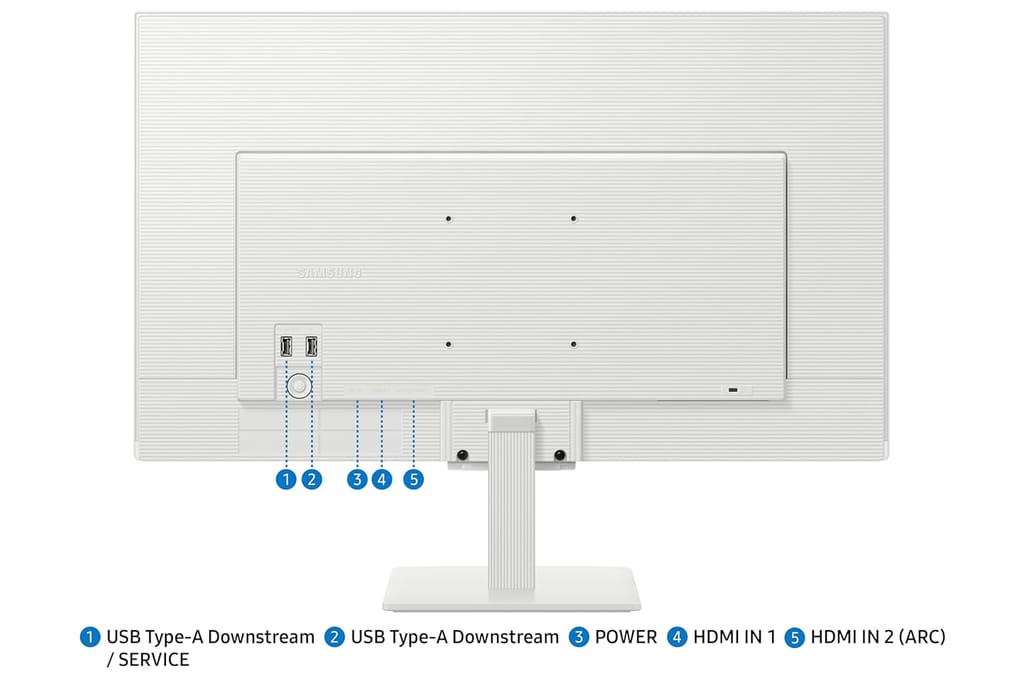 Samsung 27" M5 Smart Monitor with Smart TV Experience|FHD 1920 x 1080|Screen Mirroring|IPS Panel TV Plus|Speakers|Adaptive Sound|Wi-Fi|HDMI|Bluetooth|LS27FM501EWXXL|White view 2