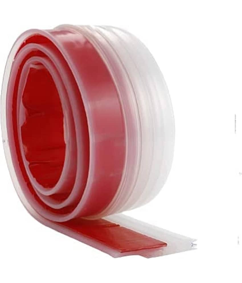 Self-Adhesive Silicon Door/Window Shield Tape Door Bottom Sealing Strip for Energy Saving, Noise Cancellation and Cooling- Color- White (1) view 2