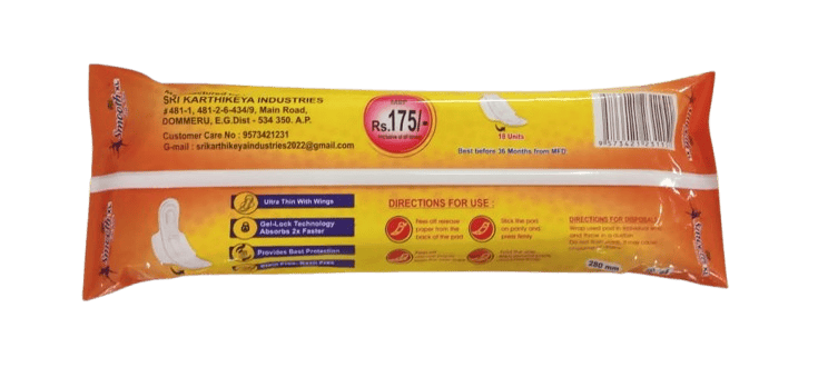 Smooth XL Ultra Thin Extra Large Soft Sanitary Pads with Wings - 18 Count view 2