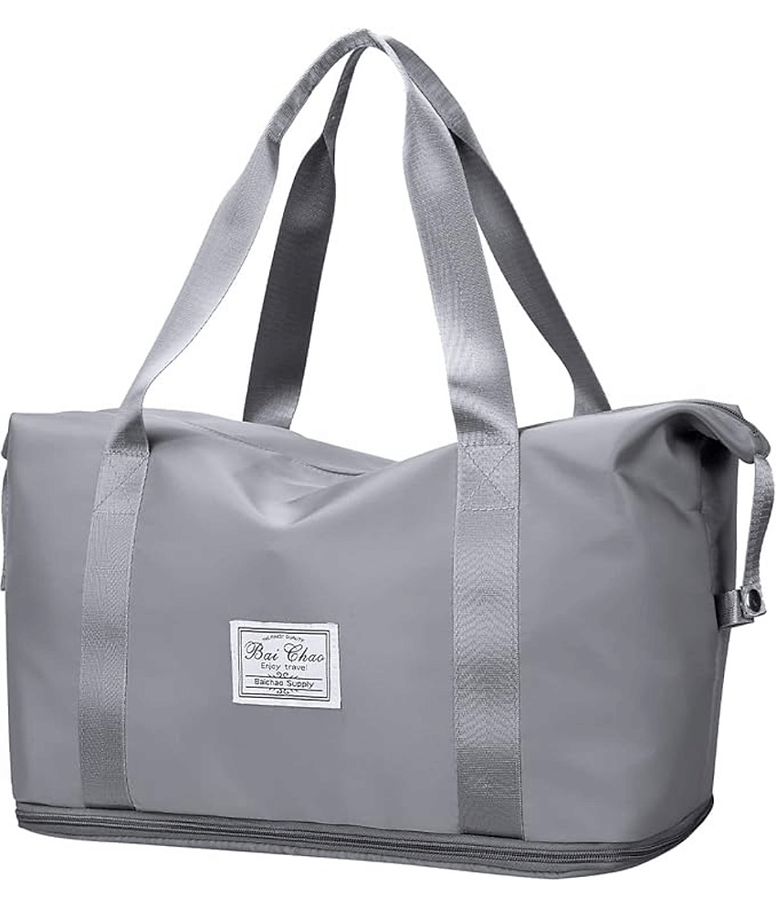 ItsApna 8 Ltrs Light Grey Canvas Duffle Bag
