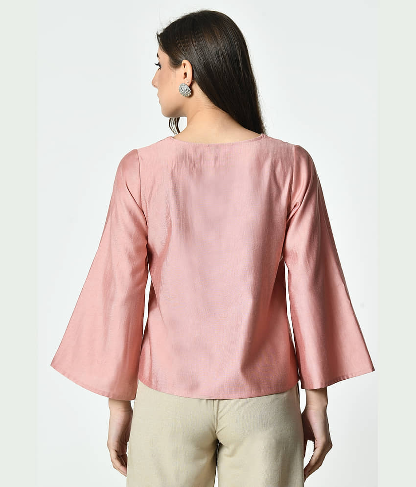 ALL WAYS YOU Women's Silk Regular Top ( Pink ) view 2