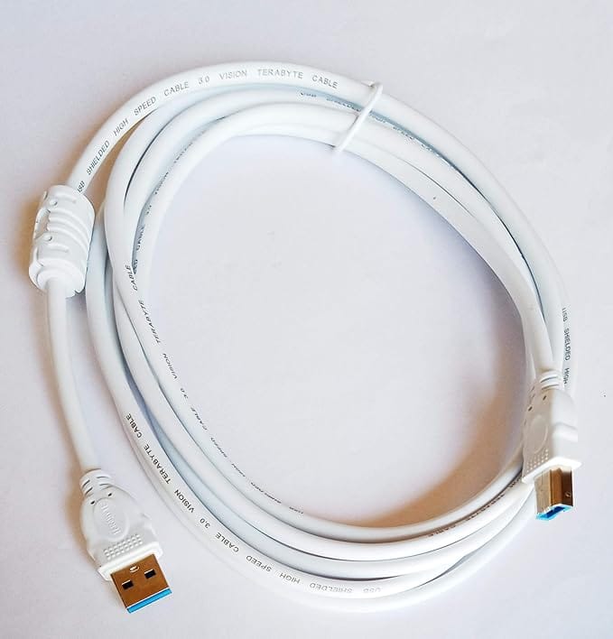 USB 3.0 Printer Male to Male Cable for HP, Canon (3 Meter, White) view 2