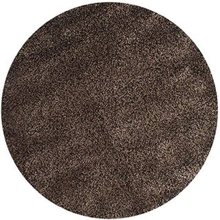 GALLERY HOME Silky Smooth Anti-Skid Shaggy Round Carpet with 2 inch Thickness (7 x 7 Round, Gold M5) view 2