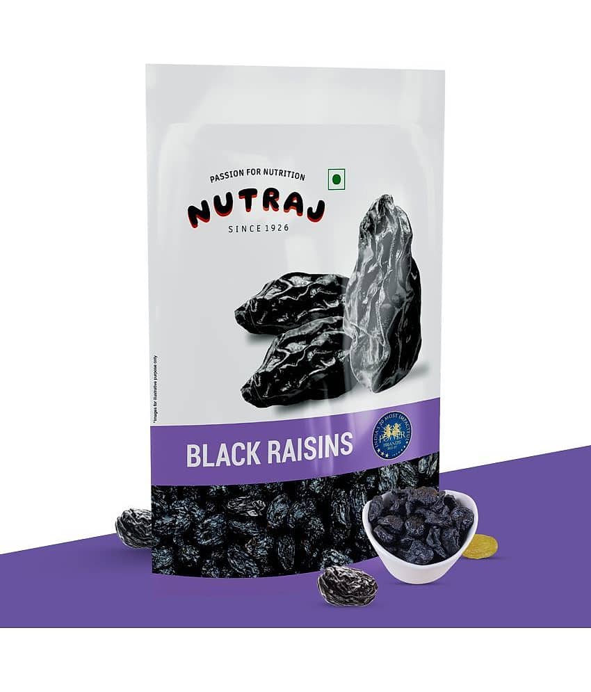 Nutraj Black Raisins 1 Kg (200g X 5), Seedless Black Raisins, Kali Kismish view 2