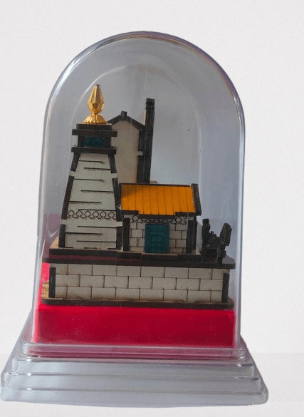 Shri Kedarnath- Badrinath Temple 17 cm Miniature 2 Dham view 2