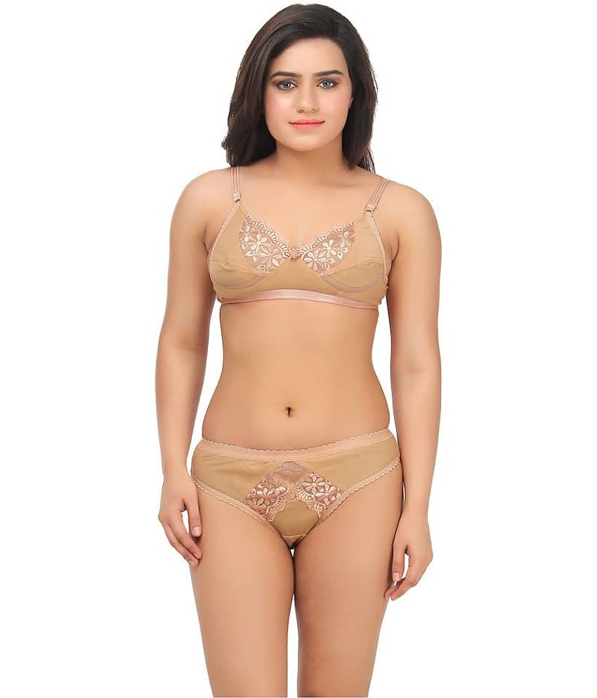 TCG Beige Lace Bra & Panty Set