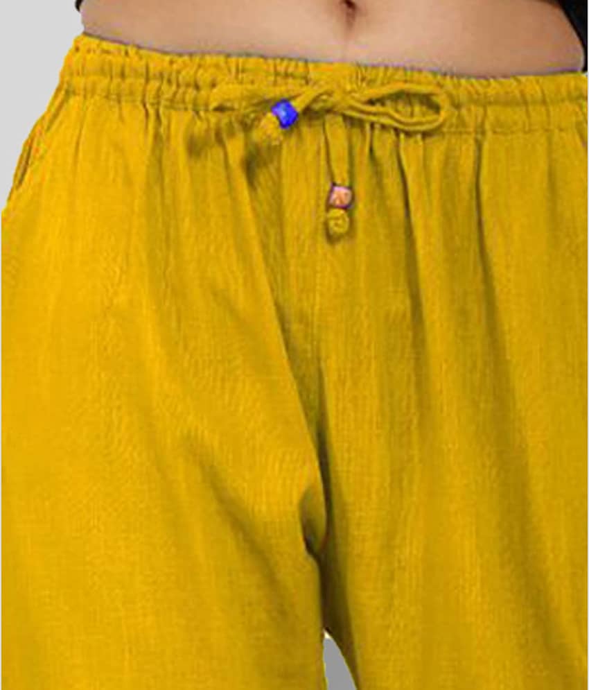 Lee Moda Yellow Cotton Straight Women's Casual Pants ( Pack of 1 ) view 2