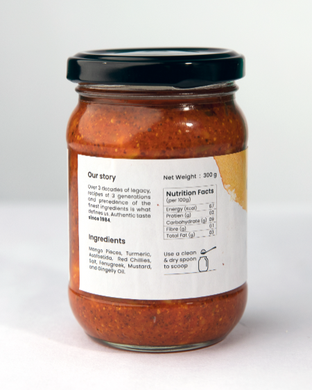 Bhogarajus Mango Pickle - 300 grams (Food Grade Pouch) view 2