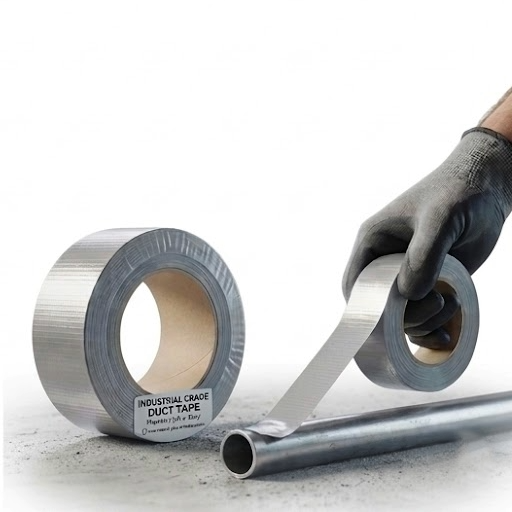 Industrial Grade Duct Tape - Silver-Grey, 2 Inch x 50 Meter | Heav Duty Waterproof Seal, All-Weather Repair, Strong Adhesive for Metal, Canvas, and Home Use view 2