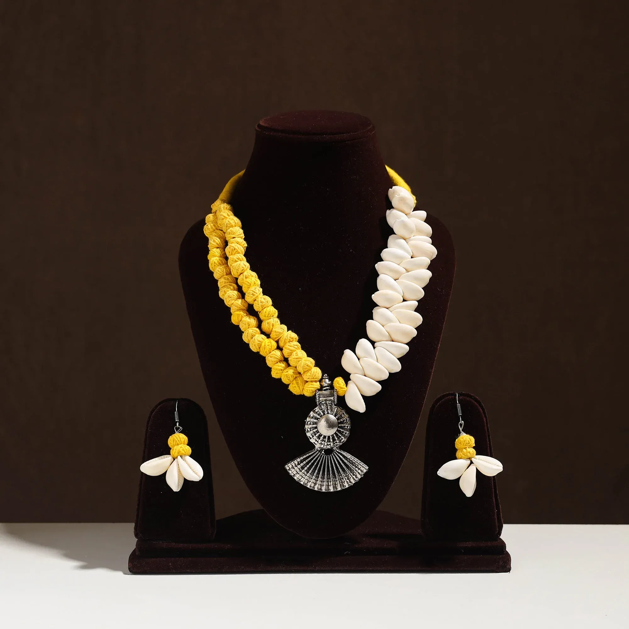 Multicolor - Handmade German Silver Shell Necklace Set 10