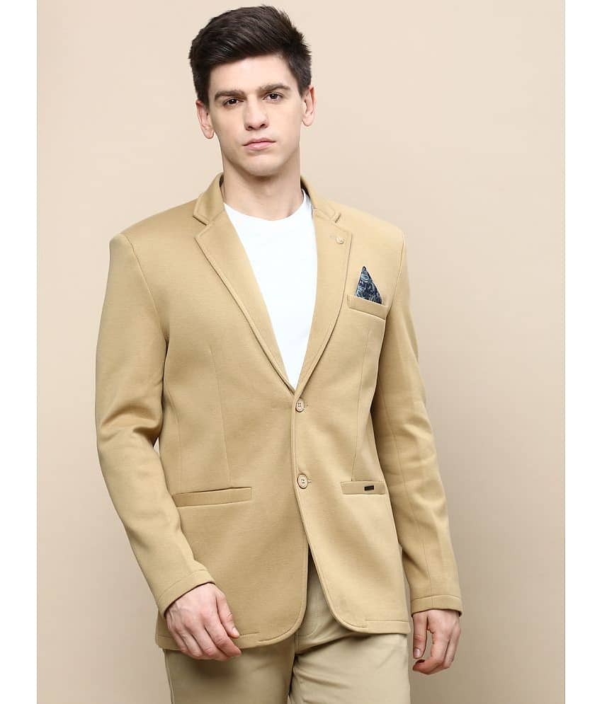 Showoff Cotton Blend Men's Blazer - Khaki ( Pack of 1 ) view 2