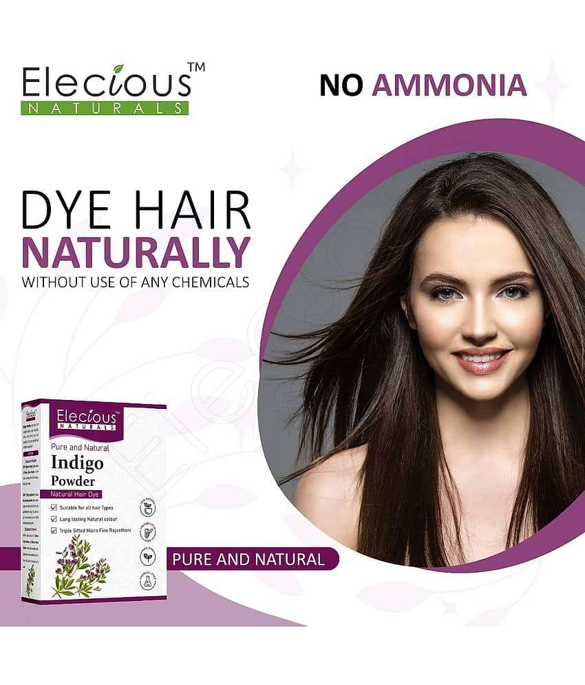Elecious Indigo Powder for Hair black (200 Grams) | 100% Pure and Natural, No preservatives view 2
