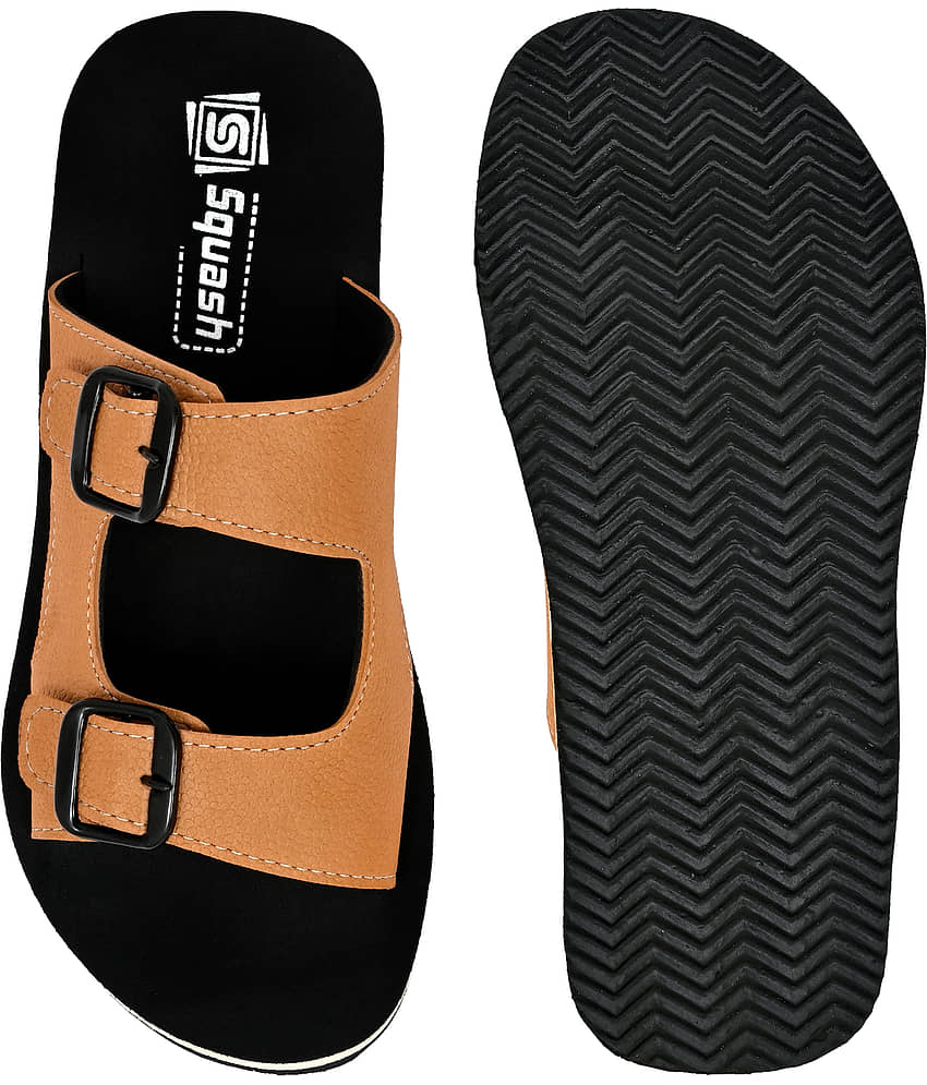 Squash Tan Men's Thong Flip Flop view 2