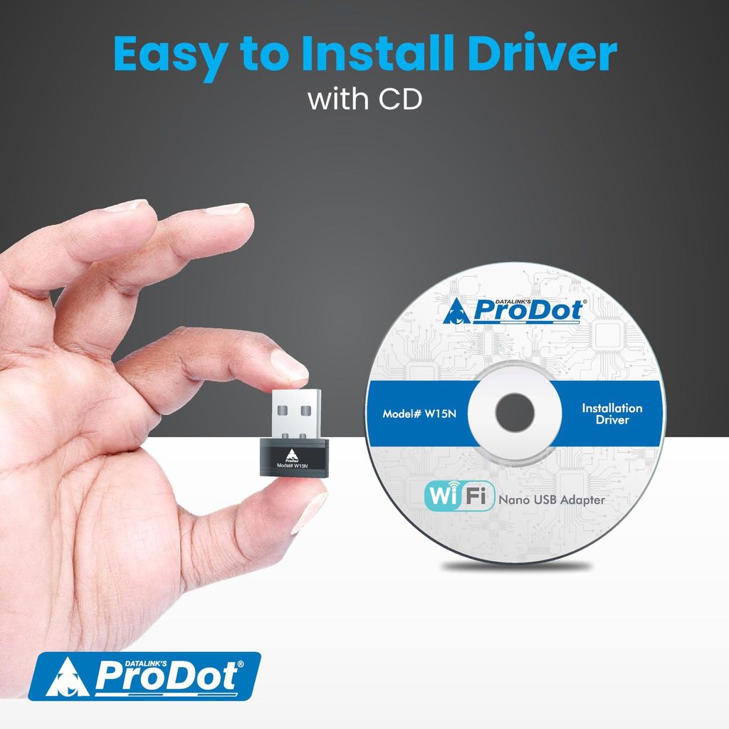ProDot USB WiFi Adapter, 150Mbps 2.4GHz PC WiFi Adapter Nano Size WiFi Dongle, Driver Free Wireless Network Adapter for Desktop PC Laptop, Supports Windows 11, 10, 8.1, 8, 7, XP, Pack of 02 view 2