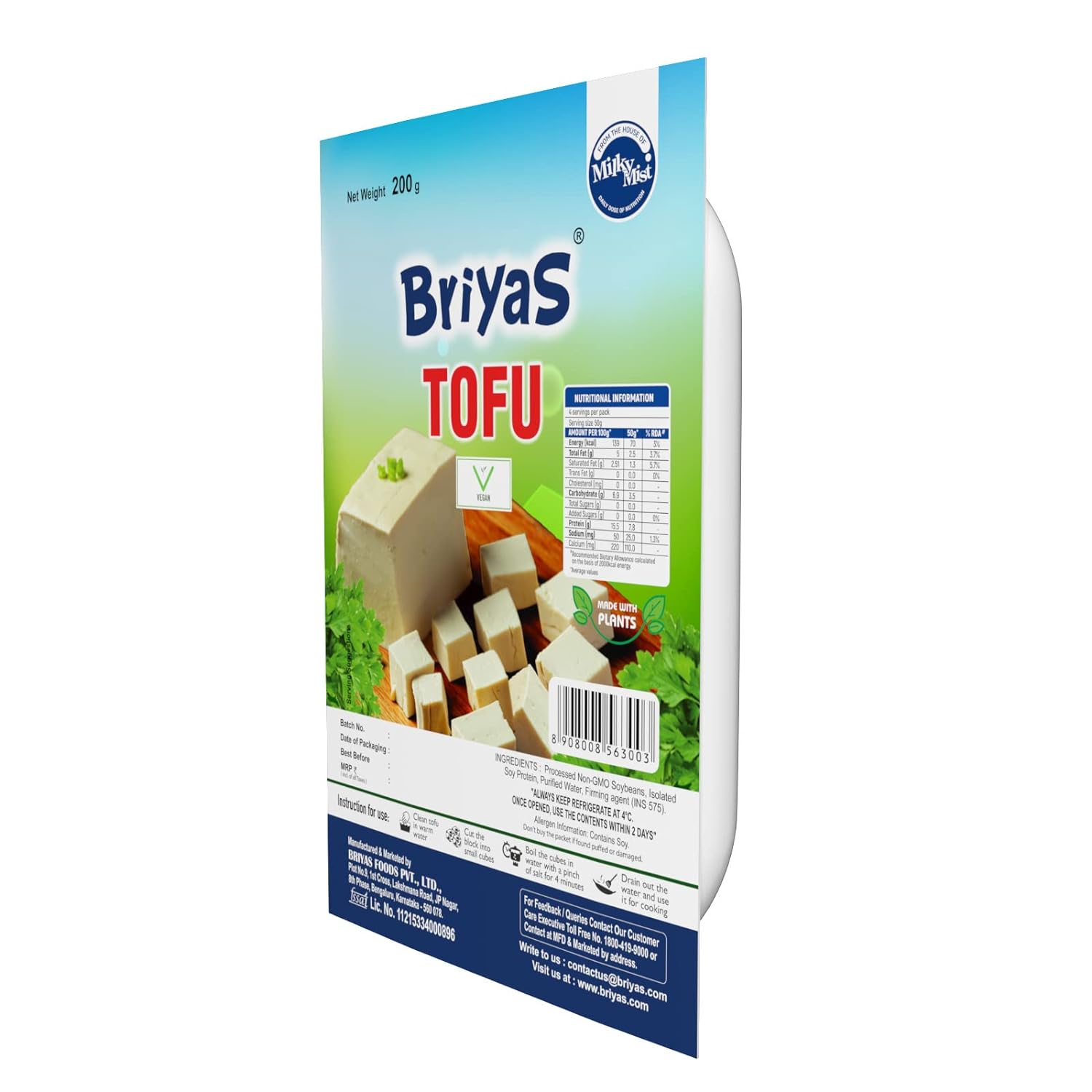 Briyas Tofu, 200 Gm view 2