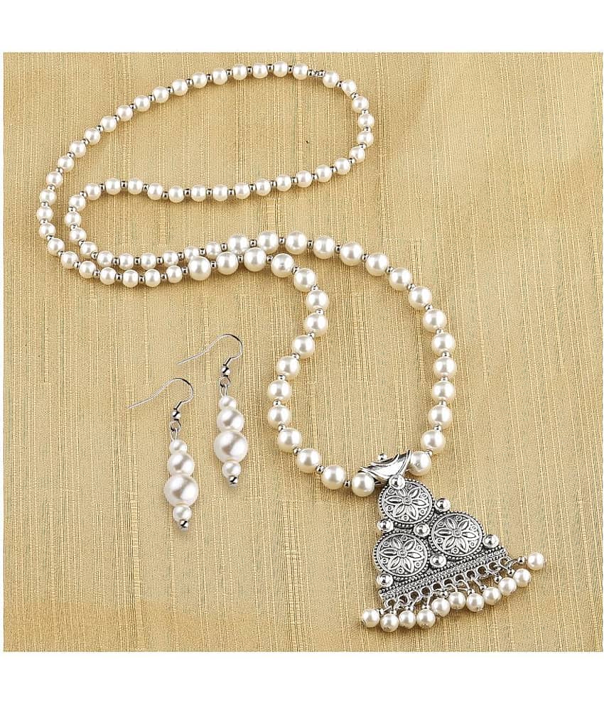 Silver Shine Alloy Silver Contemporary Contemporary/Fashion Antique Necklaces Set view 2