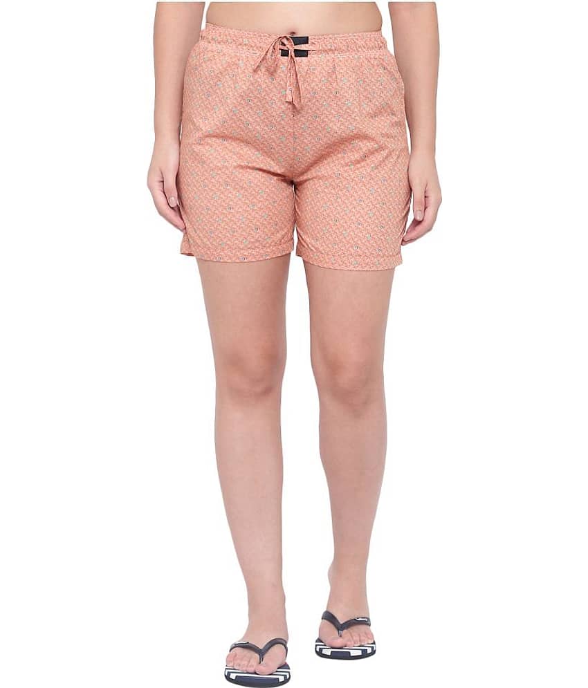 Flamboyant Cotton Hot Pants - Orange view 2