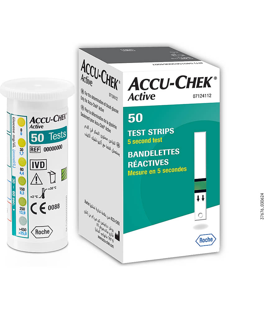 Accu-Chek Active Blood Glucose Test Strips - 50 Strips (Pack of 1)