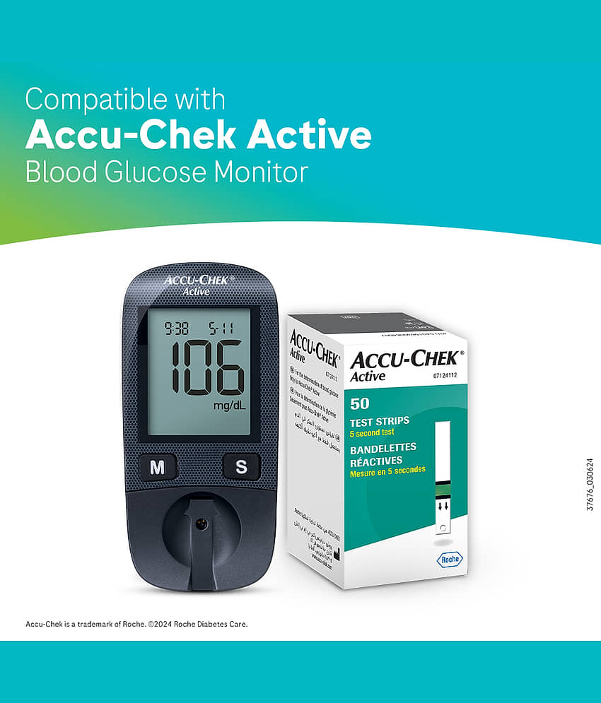 Accu-Chek Active Blood Glucose Test Strips - 50 Strips (Pack of 1) view 2
