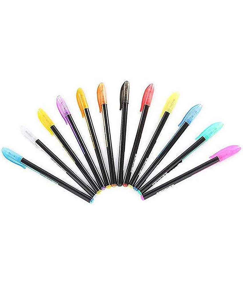 SHB Neon Color pen Set Of 12 For Sketching, Drawing, Painting, Gifting To Kids view 2