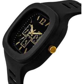Bllack Dial Analog Silicon Strap Addi Stylish Designer Analog Watch - For Boys view 2