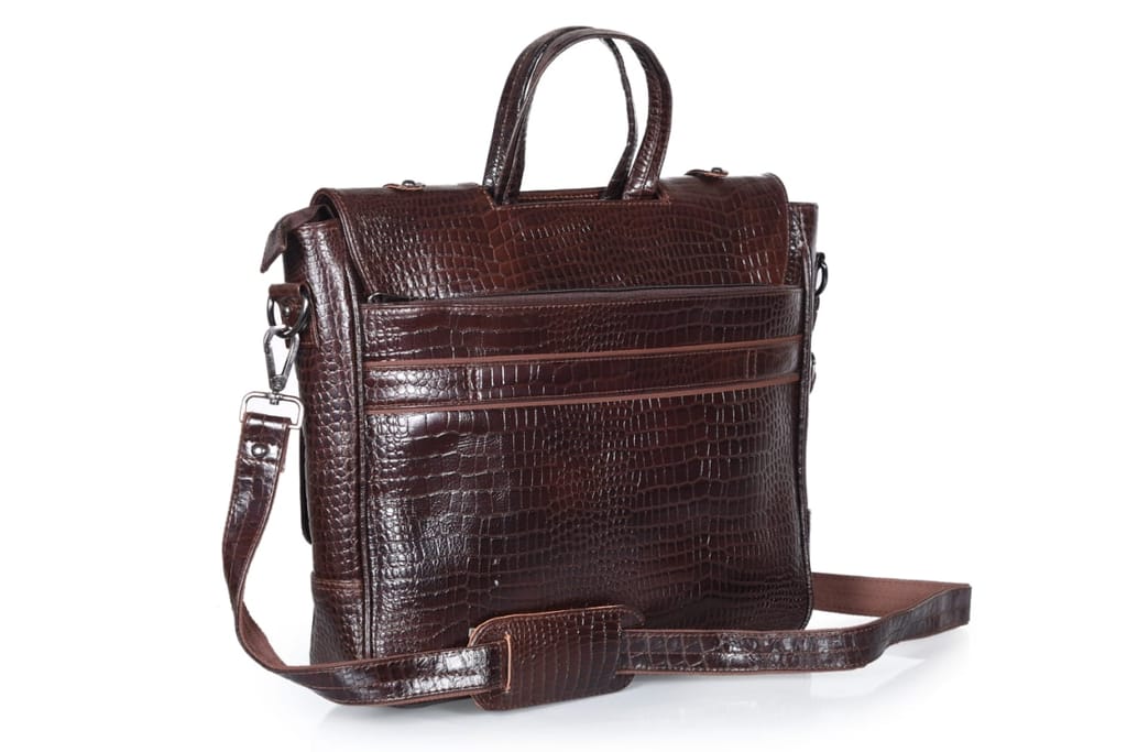 JITENDRA CHITARA;Pure Leather Troop-E-Aulder Laptop Bags for Office and Workplace | Brown view 2