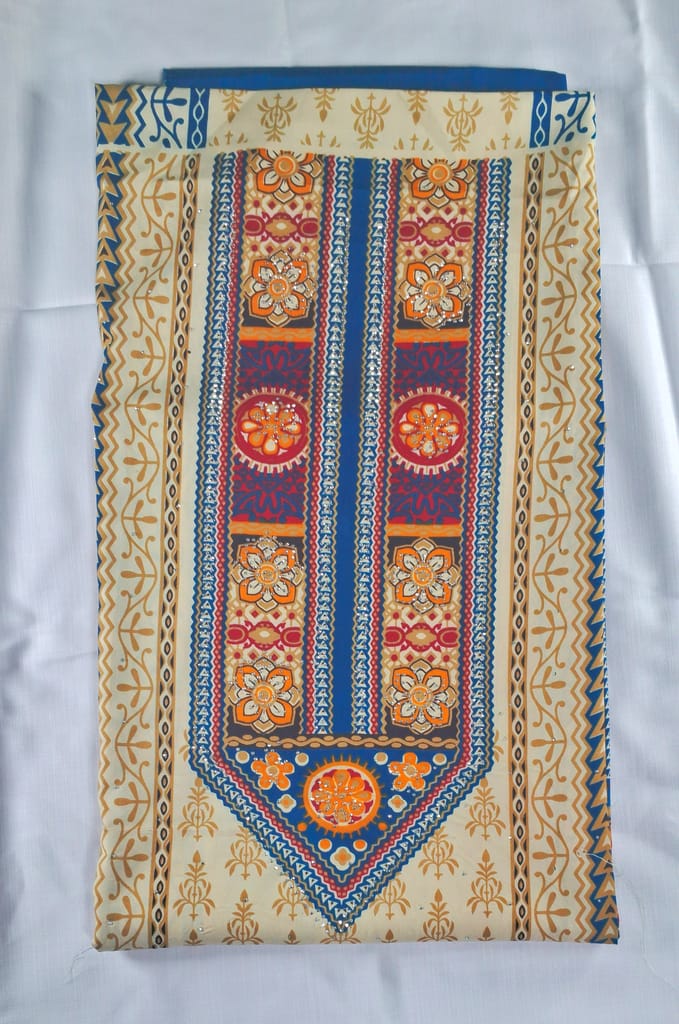 ELVEN Women’s Printed Soft Leon Polyester Blend Suit Fabric / Salwar Suit Material No Dupatta Included Unstitched
