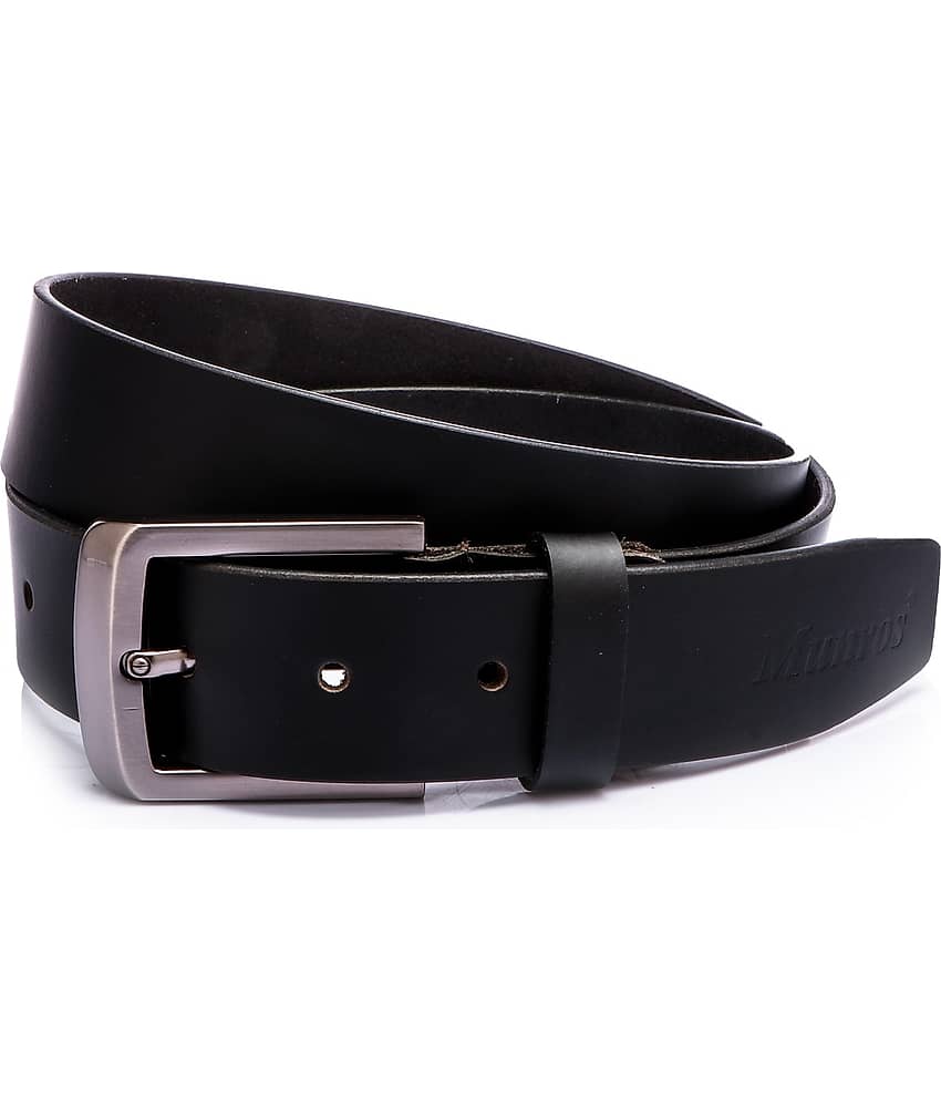 MUNROS - Black Leather Men's Casual Belt ( Pack of 1 ) view 2