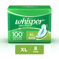WHISPER ULTRA HYGIENE COMFORT XL 8 PADS