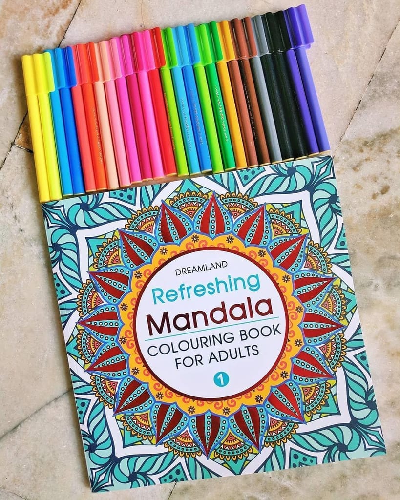 Refreshing Mandala - Colouring Book For Adults Book 1 [Paperback] Dreamland Publications view 2