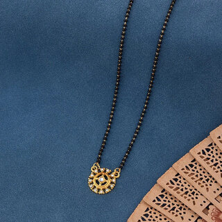 Designer and stylish Gold Plated Mangalsura for Women Alloy Mangalsutra view 2