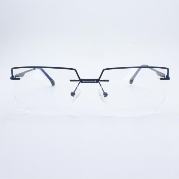 Lensoz Elite X Luxe Rimless Geometric 2 - Narrow - Master Blue view 2
