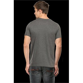 Cultfree Unisex Half Sleeves Steel Grey Cotton T-shirt - CFUCTBAPSG view 2