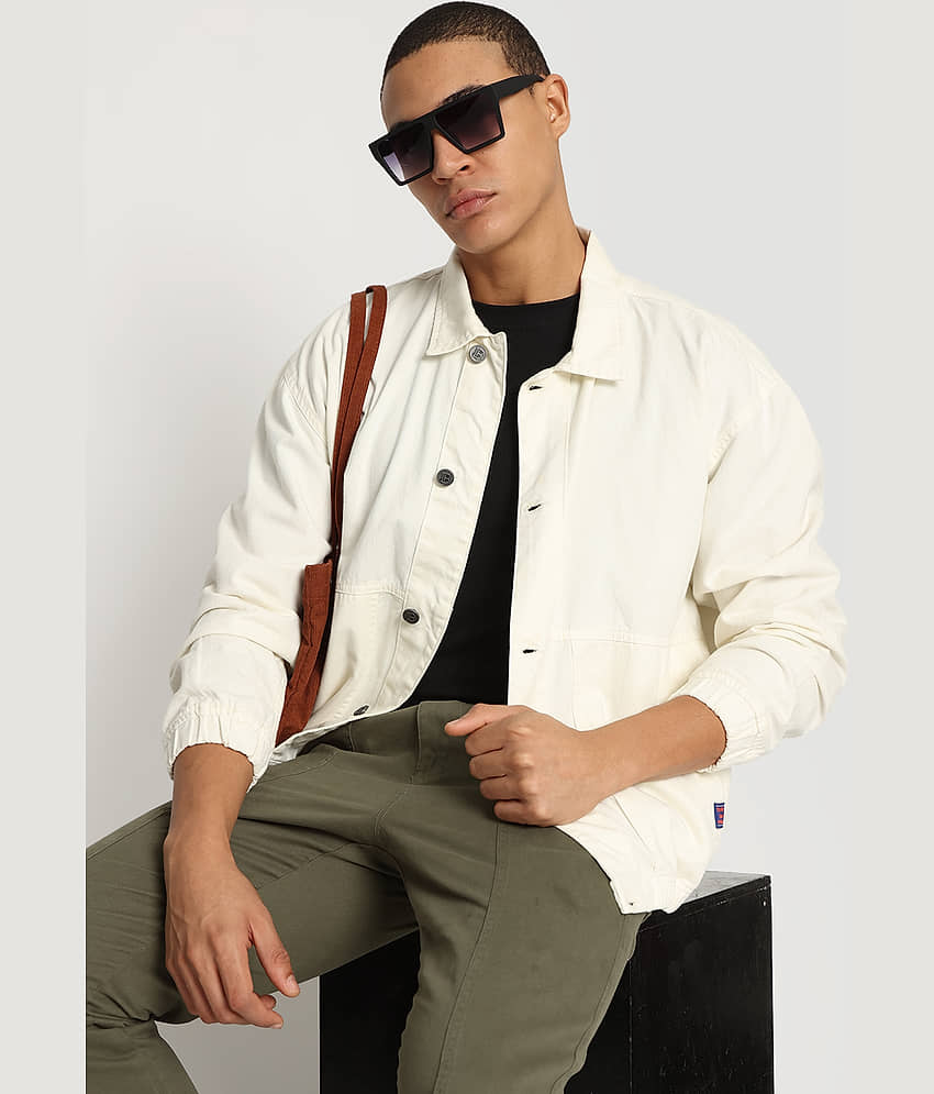 Bene Kleed Cotton Men's Casual Jacket - Off White ( Pack of 1 ) view 2