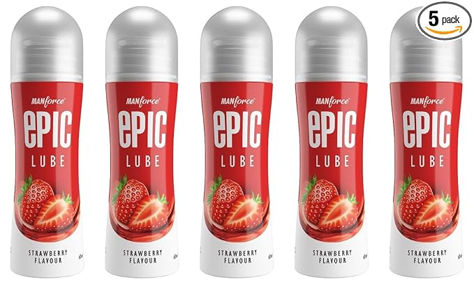 Manforce Epic Strawberry Flavored Lube 60 ml x Pack of 5