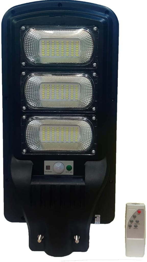 Solar LED Street Light 90w with Integrated Solar Panel and Batteries (Automatic On-Off, Remote Controlled) view 2