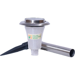 Solar Stainless Steel Based Garden Exterior Lamp - Anchor Ground Base Extention view 2