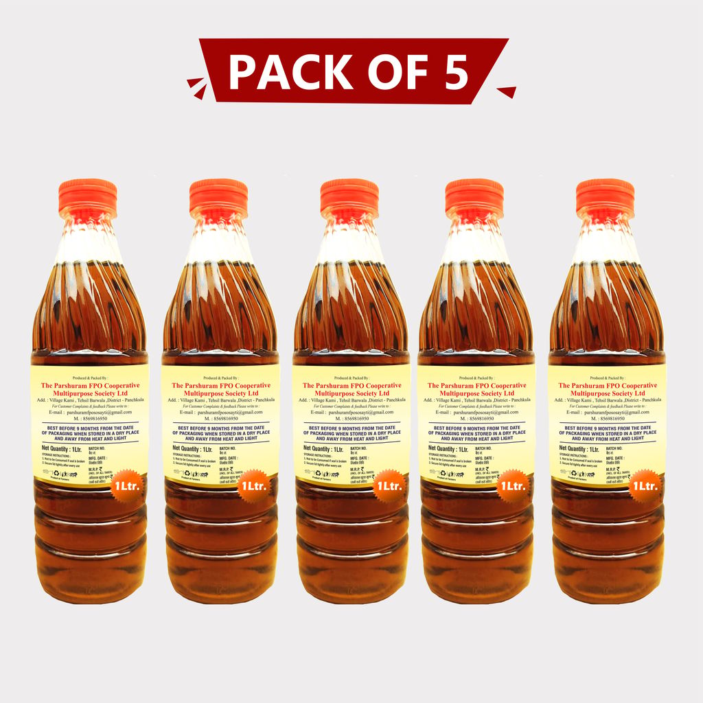 Mustard Oil (1 ltr), Pack of 5 view 2