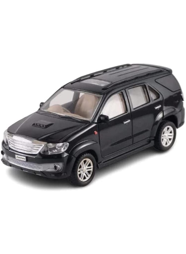 Mehtab Pull Back Plastic Fortuner Car Toy Wonderfull Design & Bold Look with Soft Edges Miniature Scaled Models Toy for Kids Fun (Pack of 1, Black) view 2