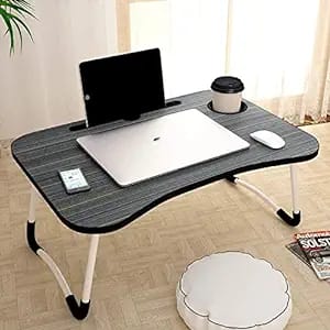 Multi-Purpose Laptop Desk for Study and Reading (black) Wood Portable Laptop Table (Finish Color - BLACK, Pre Assembled) view 2