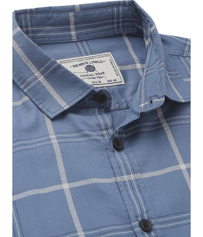 Dennis Lingo - White 100% Cotton Slim Fit Men's Casual Shirt ( Pack of 1 ) view 2