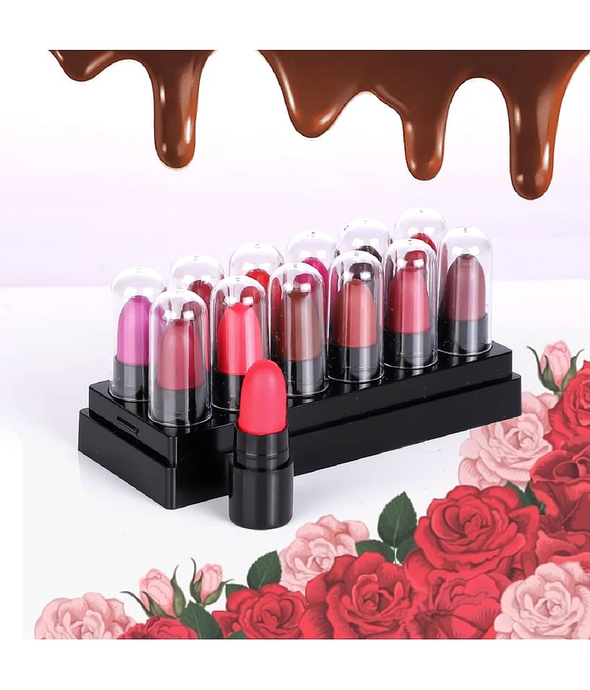 Pinner Multicolor Matte long stay Mini Bullet Lipstick (Set of 12) view 2