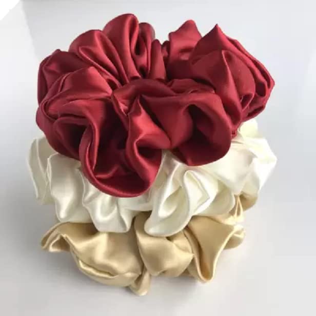 Elecsera Premium Silk Satin Scrunchies (Pack of 12) Head Band (Multicolor) view 2