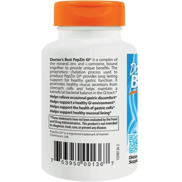 PepZin GI Zinc L Carnosine Complex 120 Veggie Caps view 2