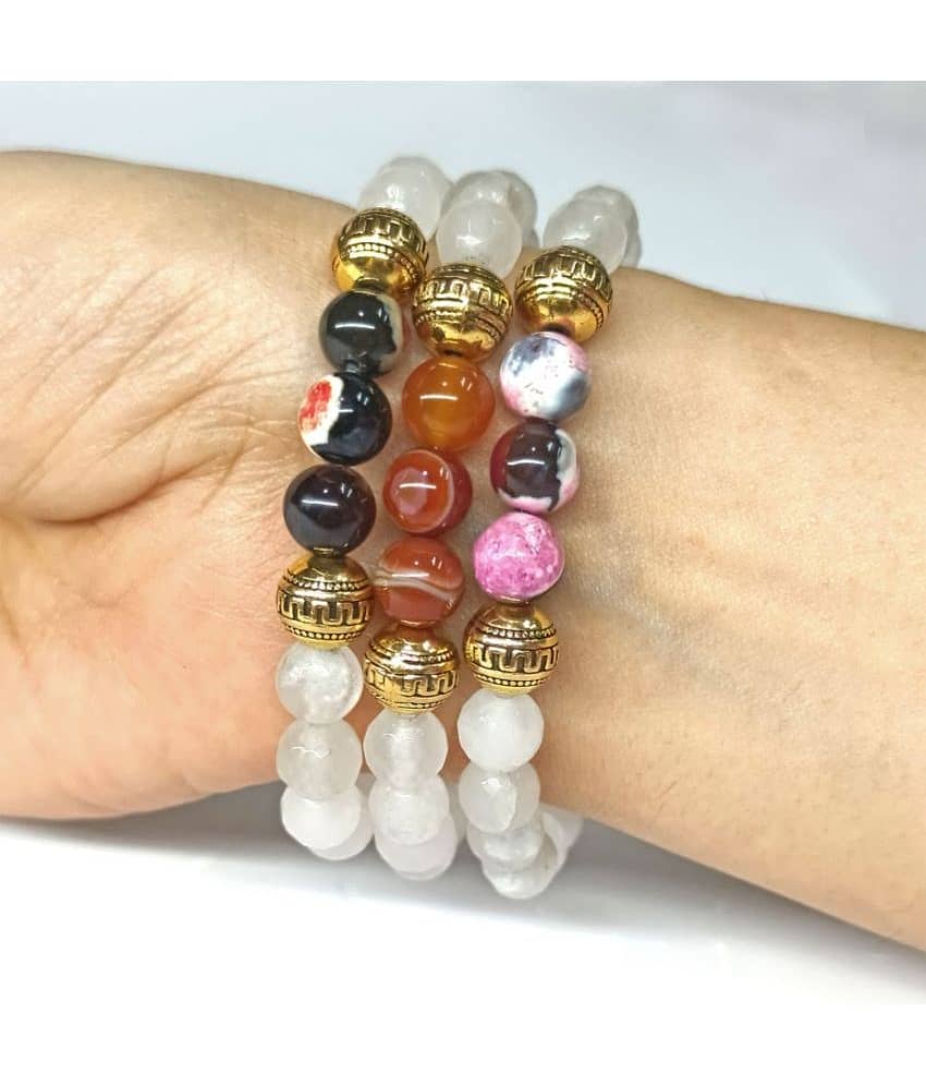 DAIVYA WELLNESS - White Bracelet ( Pack of 3 ) view 2