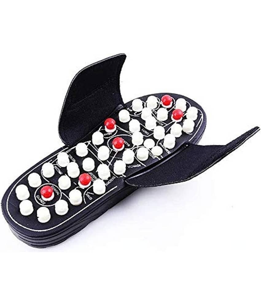 FOOTLEAP Black Men's Massage Flip Flop view 2